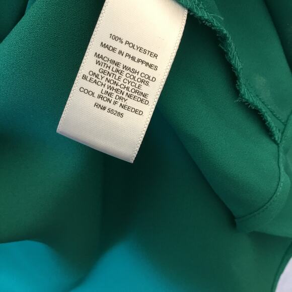 Express Green Long Sleeve Portfolio Button Shirt - Picture 4 of 11